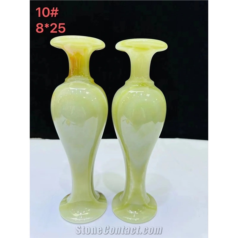 Nature Green Onyx Beauty Vase For Home Decorative Vase