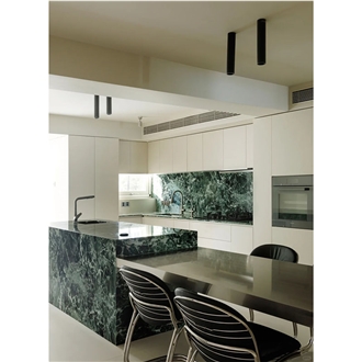 Nature Green Verde Alpi Marble For Open Kitchen Countertop