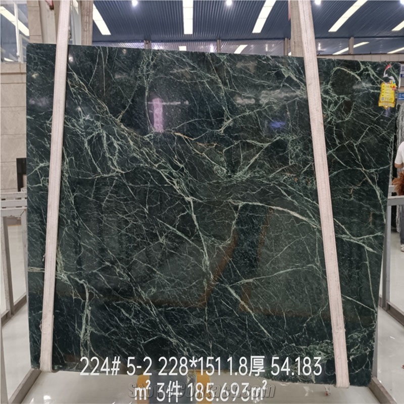 Nature Green Verde Alpi Marble For Open Kitchen Countertop