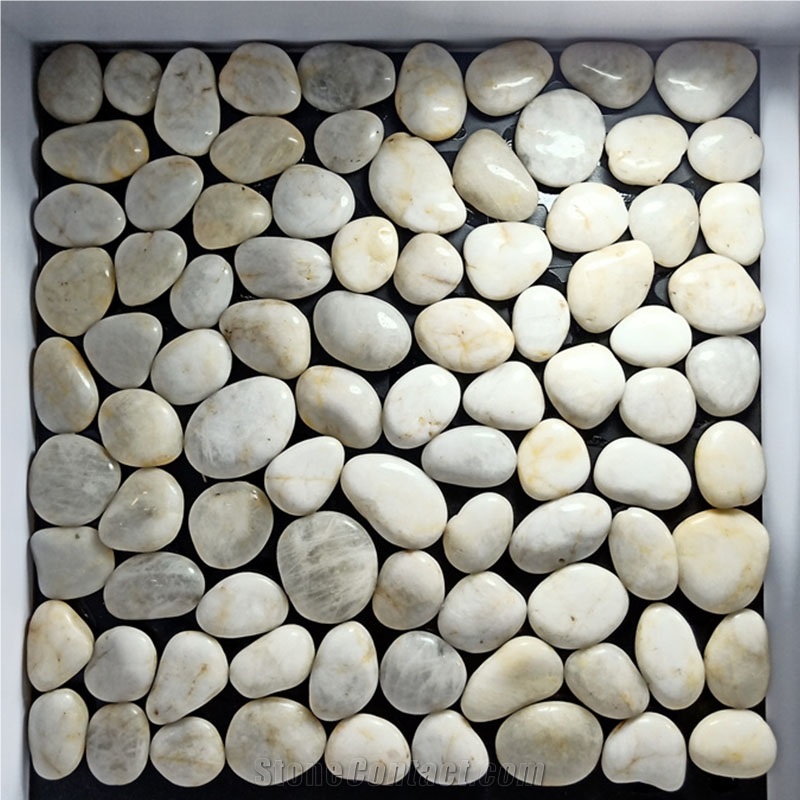 White Pebble Stone For Mosaic Tiles