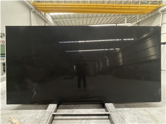 Pure Black Quartz Quartz Slabs