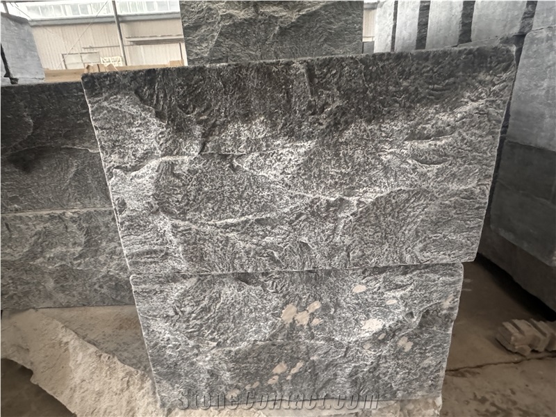 China Blue Limestone Mushroom Split Wall Stone