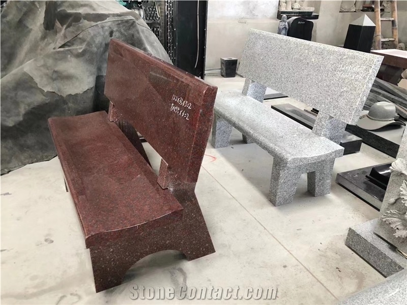 Granite Patio Bench Polished
