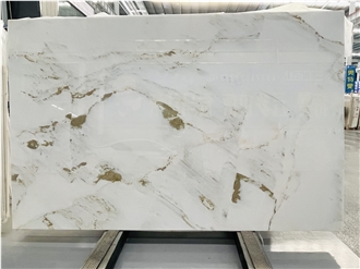 Oriental Calacatta White Marble Slab Wall Tiles