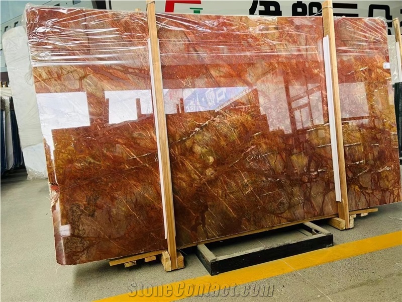 Luxury Red Marble Jasper Red Marble Slabs For Kitchen Floor