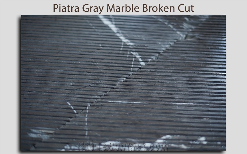 Piatra Grey Marble Broken Cut Tiles