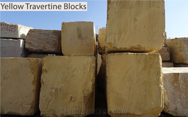 Yellow Travertine Blocks