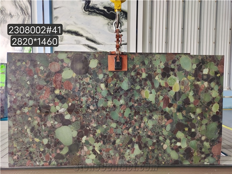 Natural  New Four Season Green Granite Slab Tiles