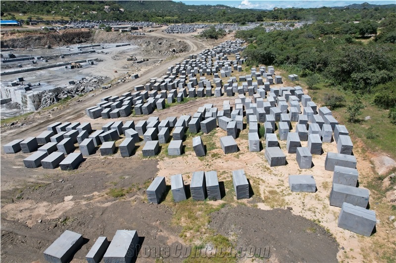 Zimbabwe Black Granite Blocks - Own Quarry