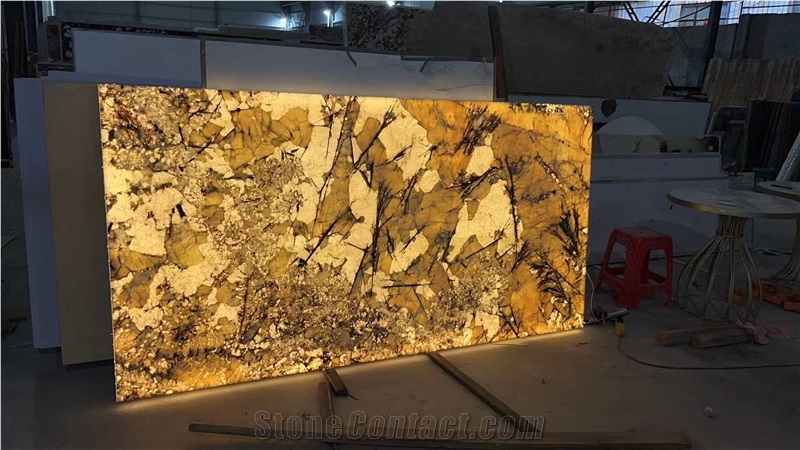 Backlit Stone Kitchen Decor Patagonia Granite Table