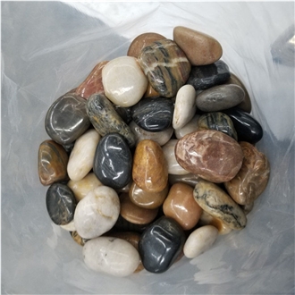 High Polished Mixed Pebble Stone For Garden Landscapeing