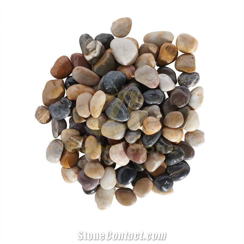 High Polished Mixed Pebble Stone For Garden Landscapeing