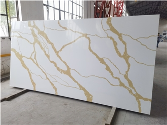 Calacatta VS1864 Gold Quartz Slabs
