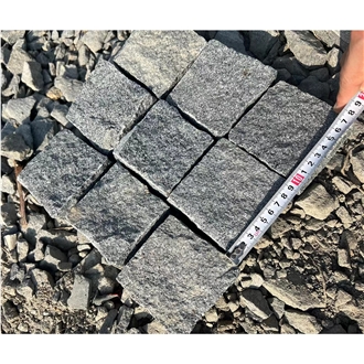 Changtai G654 Black Granite  Bush Hammered Cube Stone