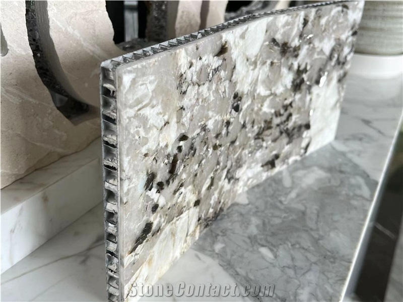 Alpinus Black Crystal Tile Laminated Honeycomb Panels