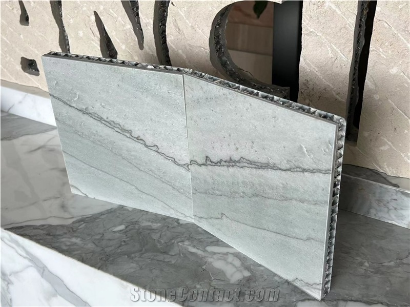 Altantis Grey Marble Tile Laminated With Honeycomb Panels