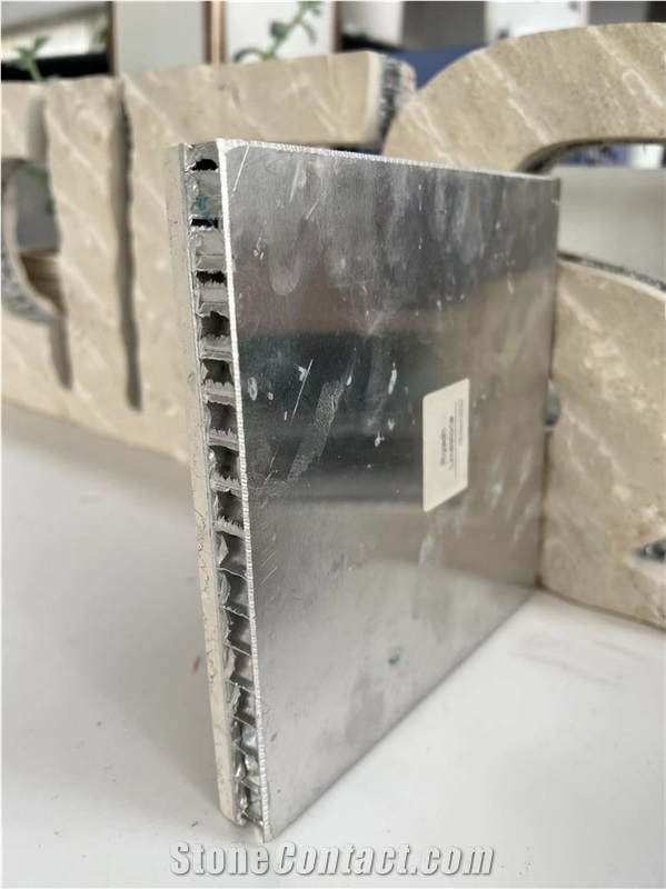 Beige Limestone Tile Laminated Aluminum Honeycomb Panels