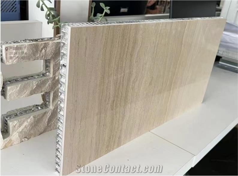 Beige Serpeggiante Marble Laminated Honeycomb Panels