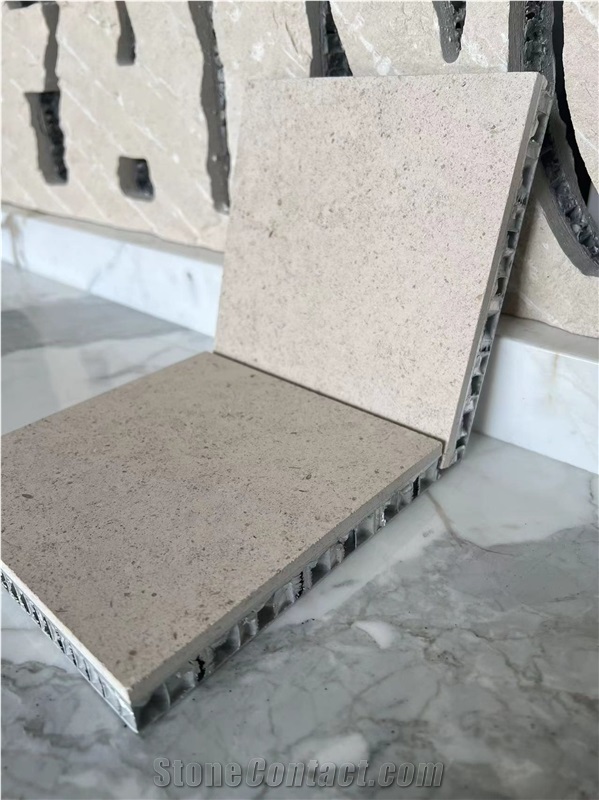 Belair Limestone Beige Laminated Backed Honeycomb Panels
