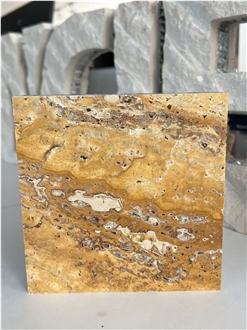 Denizli Travertine Gold Tile Laminated Honeycomb Panels