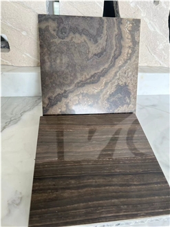 Eramosa Brown Marble Cross Cut Laminated Honeycomb Panels