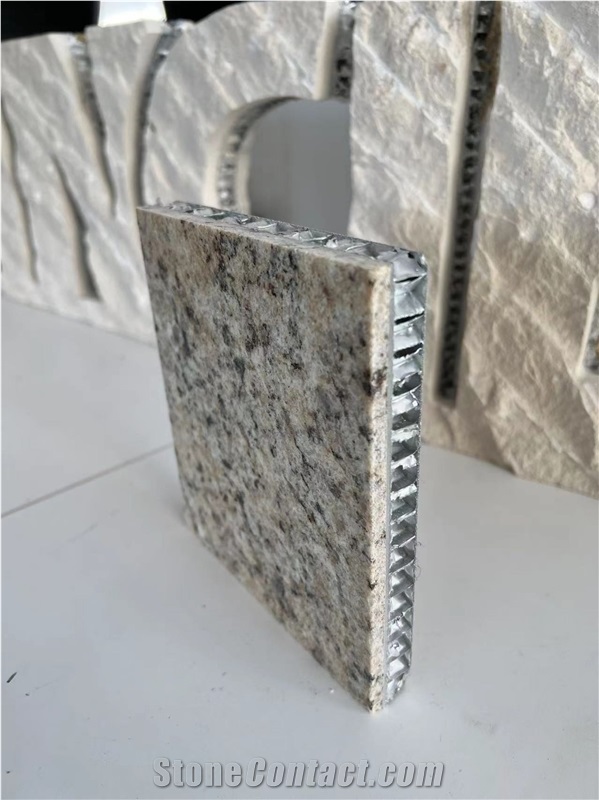 Giallo Ornamental Granite Tile Laminated Honeycomb Panels