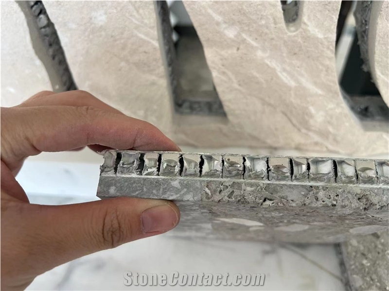 Grey Dekon Limestone Laminated Aluminum Honeycomb Panels