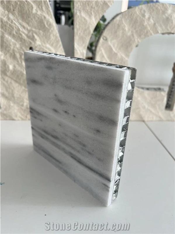 Kawana White Marble Tile Laminated Honeycomb Panels