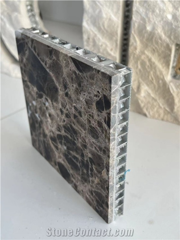 Marron Emperador Marble Tile Laminated Honeycomb Panels
