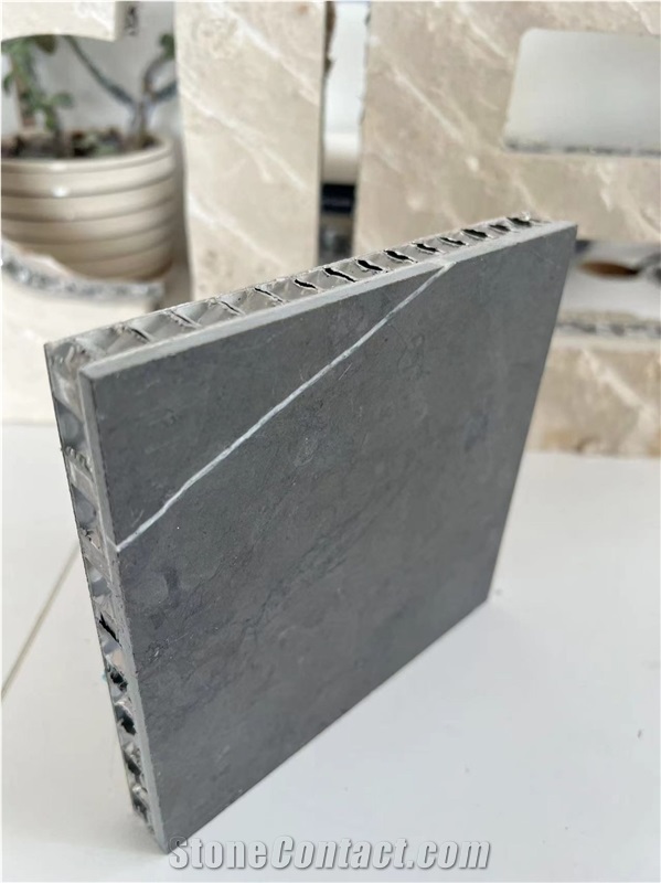 Pietry Grey Marble Tile Laminated Aluminum Honeycomb Panels
