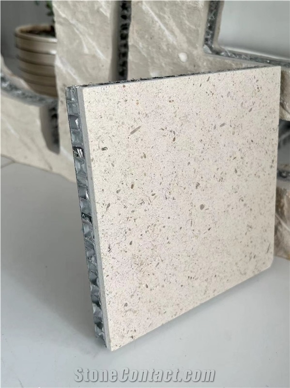 Simena Limstone Beige Laminated Aluminum Honeycomb Panels