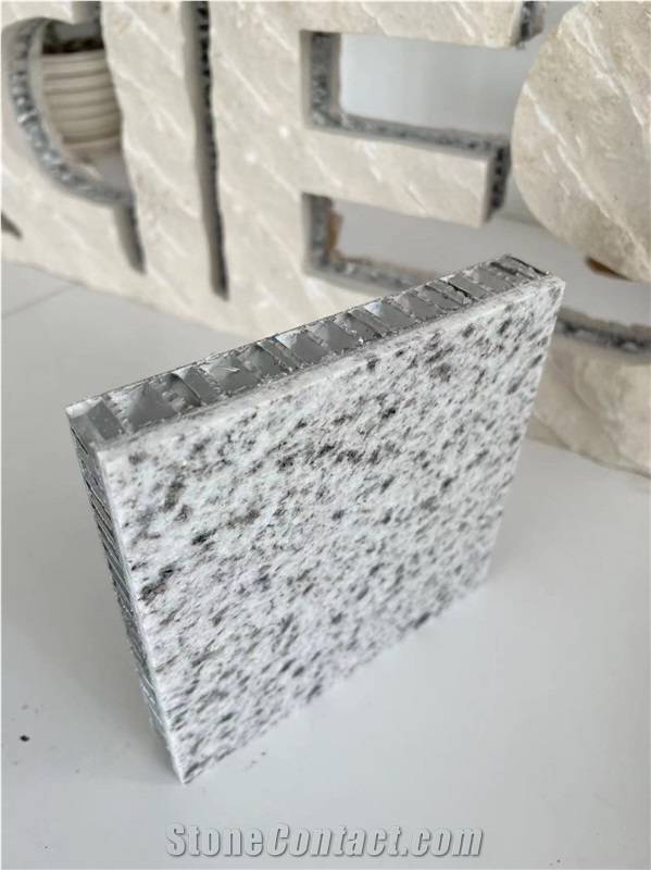 White Granite Tile Laminated Aluminum Honeycomb Panels