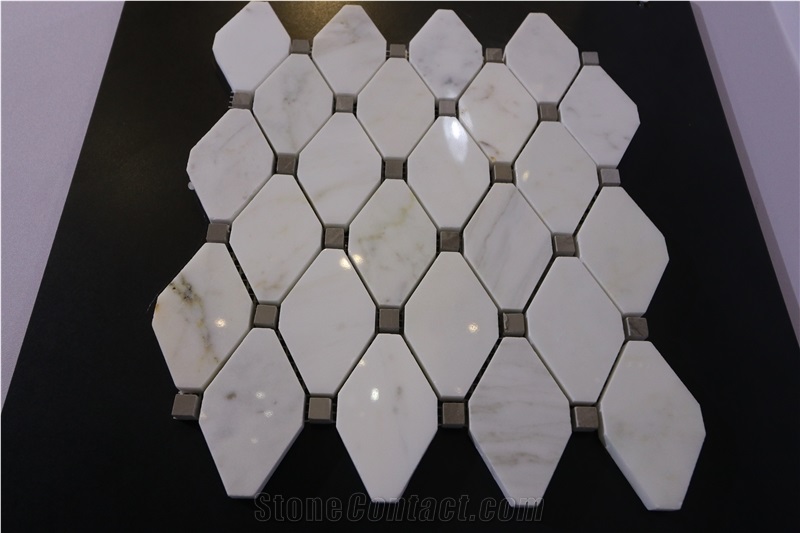 Calacatta Mosaic White Marble Mosaic Tiles