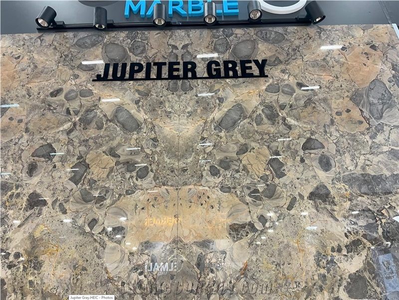 Jupiter Gray Marble Slabs, Tiles