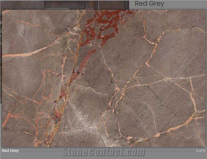 Red Grey Marble Slabs And Tiles