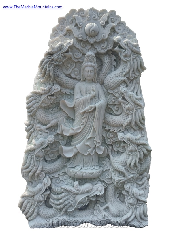 Viet Nam Pure White Marble Buddha Sculptures - Tu Hung Stone Arts