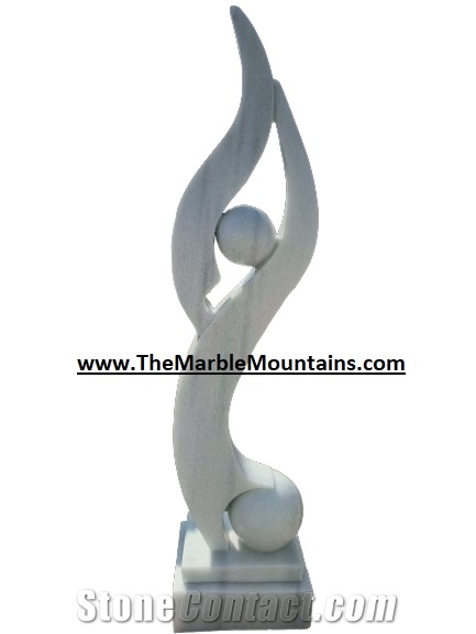 Viet Nam White Marble Abstract Sculpture