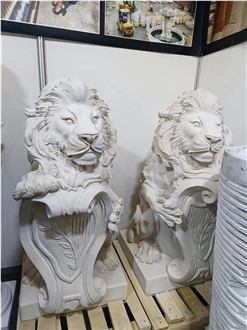 Factory NEW Design Limestone Lion Garden Sculpture