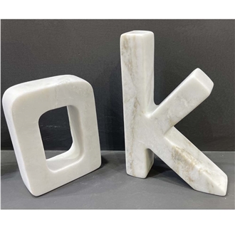 Home Decor Desktop Accessory Letter Marble Bookend