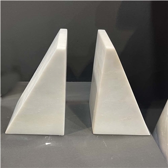 Home Decor White Marble Bookend