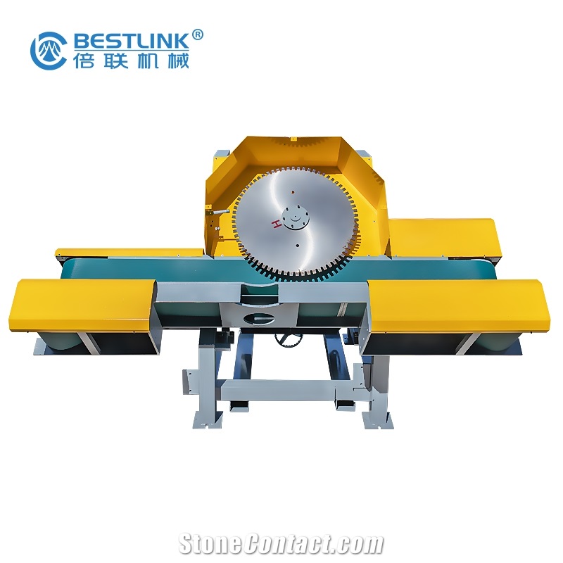 Mightly Thin Stone Veneer Saw For Cutting Granite With Dual Saw Blades