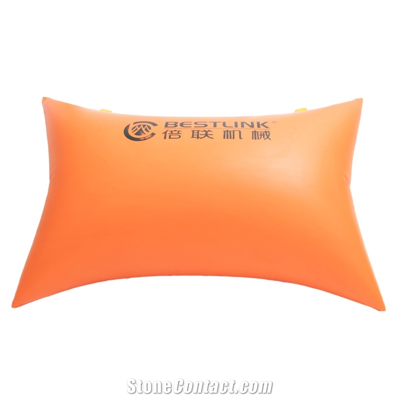 Red Polymer Marble Block Push Air Bag For Various Quarry