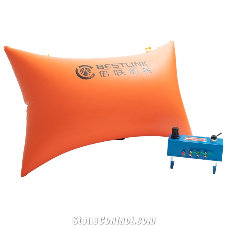 Red Polymer Marble Block Push Air Bag For Various Quarry