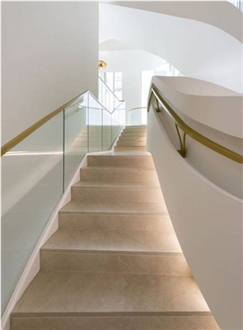 Moleanos Beige Limestone Stair Steps, Risers