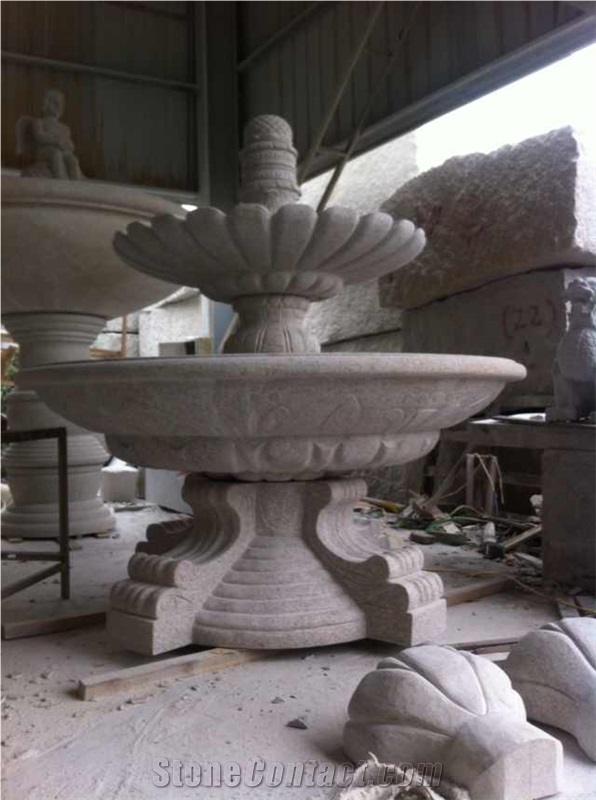 Artistic Carved Natural White Marble Fountain