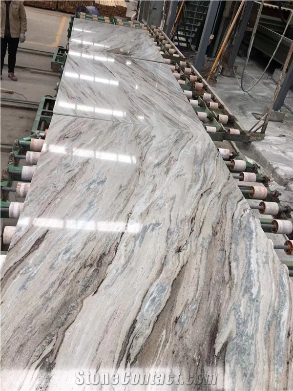 High Quality Polished Aurora Fantasy Marble Slabs For Flooring