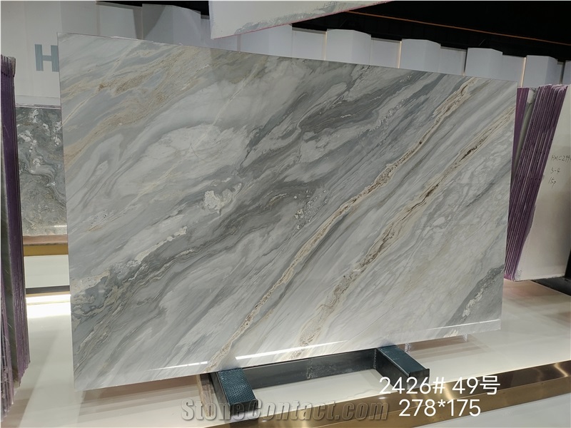 Natural Marble Imported From Italy Palissandro Blue Slabs