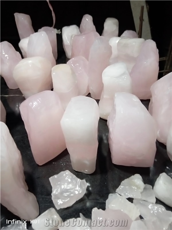 Pink Onyx Pebble Stone, Crushed Stone