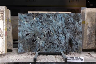 Luxury Stone Blue Emerald Labradorite Granite Slabs