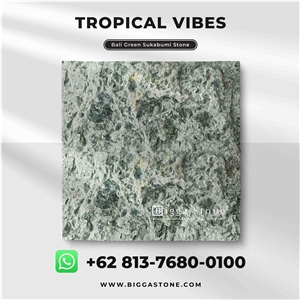 Bruta Sukabumi Green Stone Rough Face Wall Tiles